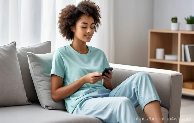 AI 기반 건강 관리 솔루션의 이점 - **Prompt 1: AI-Powered Personal Health Assistant**
"A young woman (20s, diverse ethnicity) sitti...